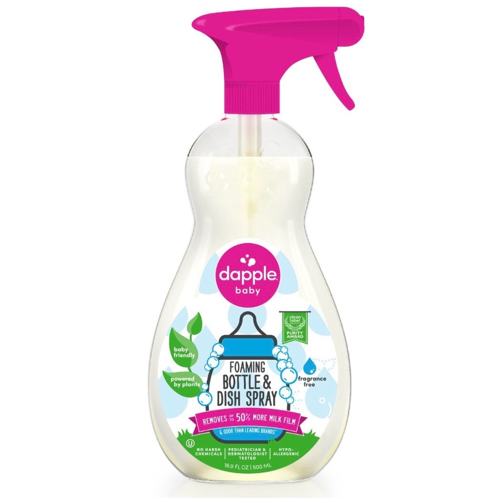 Dapple Baby Foaming Bottle & Dish Spray - Pink Sprayer